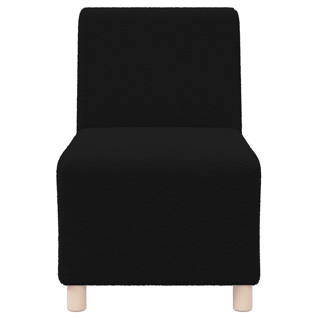 Canapé modulaire sans accoudoirs Noir 55 cm Tissu bouclé aspect laine - XIOS