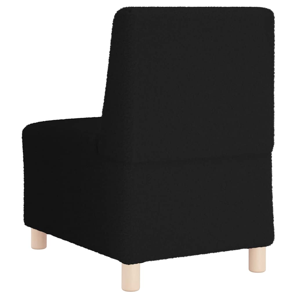 Canapé modulaire sans accoudoirs Noir 55 cm Tissu bouclé aspect laine - XIOS