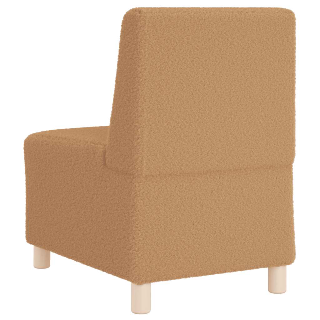 Canapé modulaire sans accoudoirs beige 55 cm Tissu imitation laine bouclée - XIOS
