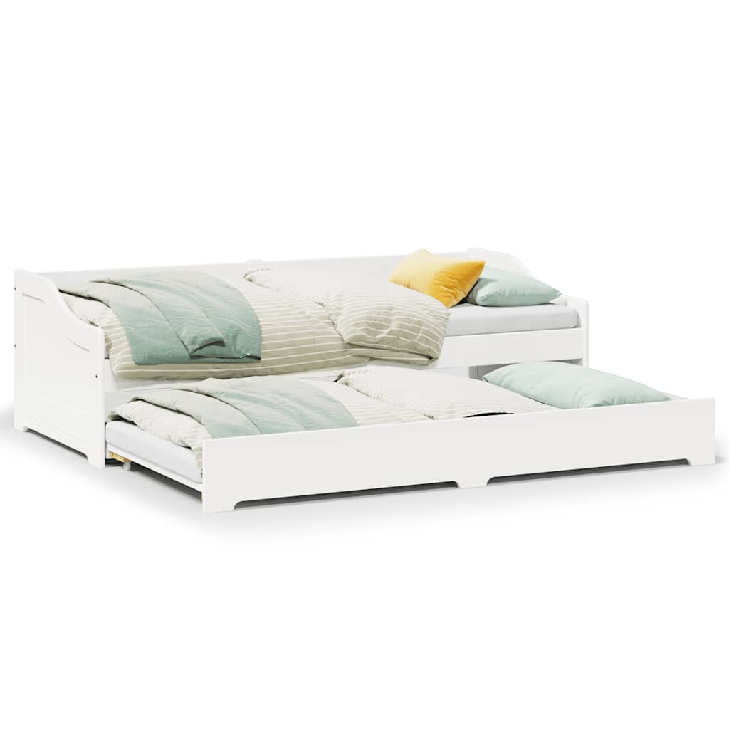 Lit de jour avec gigogne sans matelas IRUN blanc 90x200 cm - XIOS