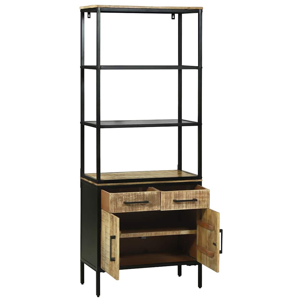 Haut Armoire Marron 70 x 35 x 180 cm Bois de manguier massif - XIOS