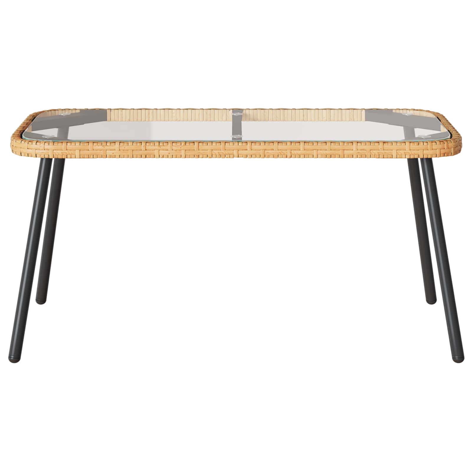Ensemble de canapé de jardin 2 pcs Naturel polyrotin