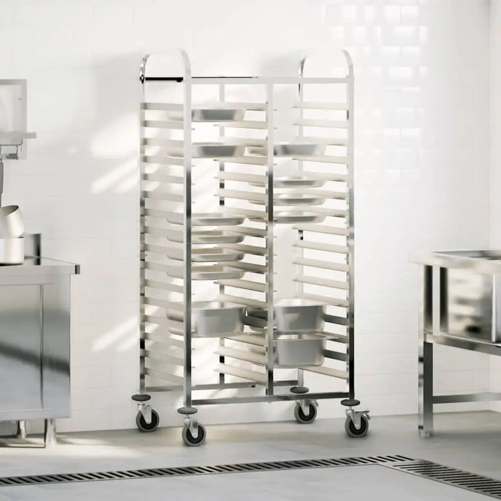Chariot à plateaux 32 bacs GN 75x55x162,5 cm acier inoxydable - XIOS