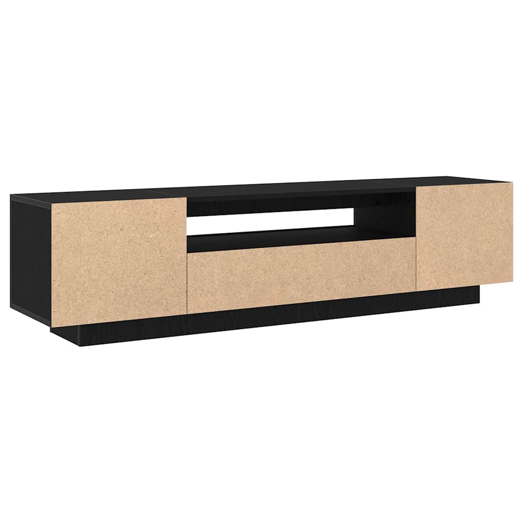 Meuble TV Noir 160 x 35 x 40 cm Bois d'ingénierie