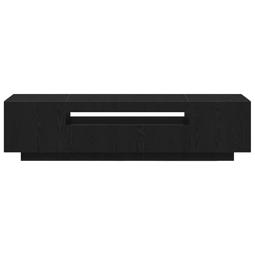 Meuble TV Noir 160 x 35 x 40 cm Bois d'ingénierie