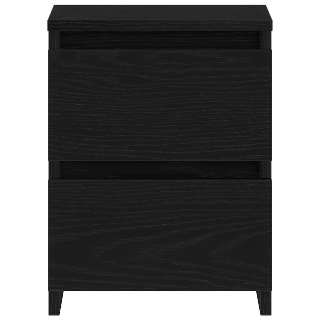 Cabinet de chevet avec tiroir 2 pcs Chêne noir 30 x 30 x 40 cm