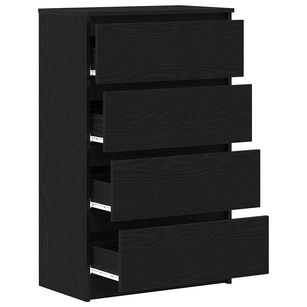 Buffet chêne noir 60x35x98,5 cm bois d'ingénierie - XIOS