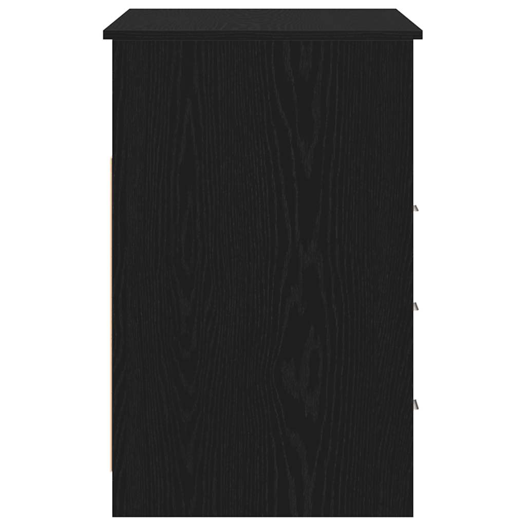 Bureau avec tiroirs en chêne noir 102 x 50 x 76 cm bois d'ingénierie - XIOS