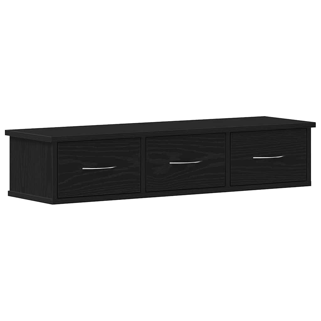 Armoire murale chêne noir 88x26x18,5 cm bois d'ingénierie - XIOS