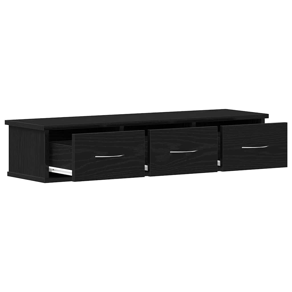 Armoire murale chêne noir 88x26x18,5 cm bois d'ingénierie - XIOS