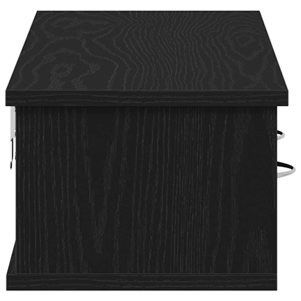 Armoire murale chêne noir 88x26x18,5 cm bois d'ingénierie - XIOS