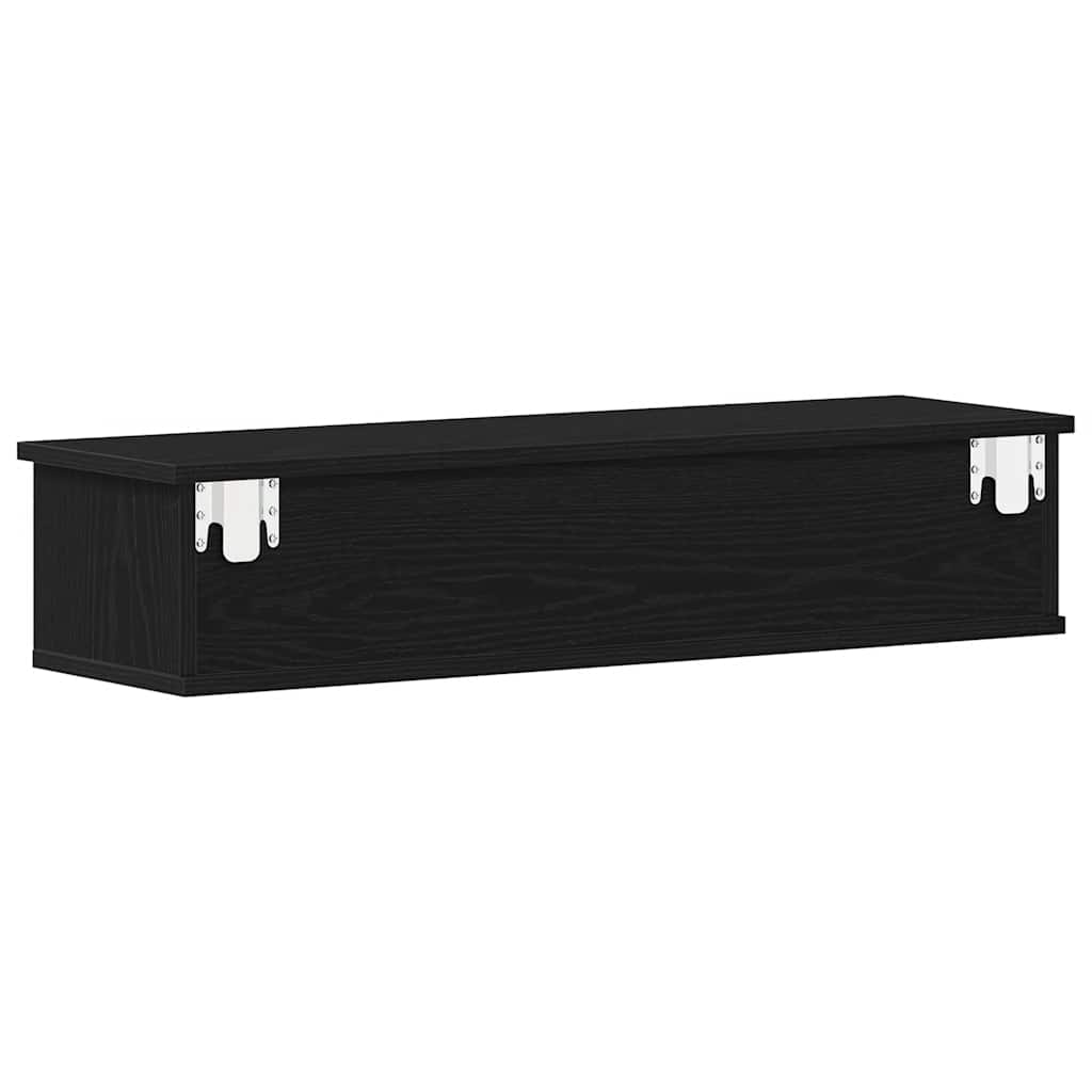 Armoire murale chêne noir 88x26x18,5 cm bois d'ingénierie - XIOS