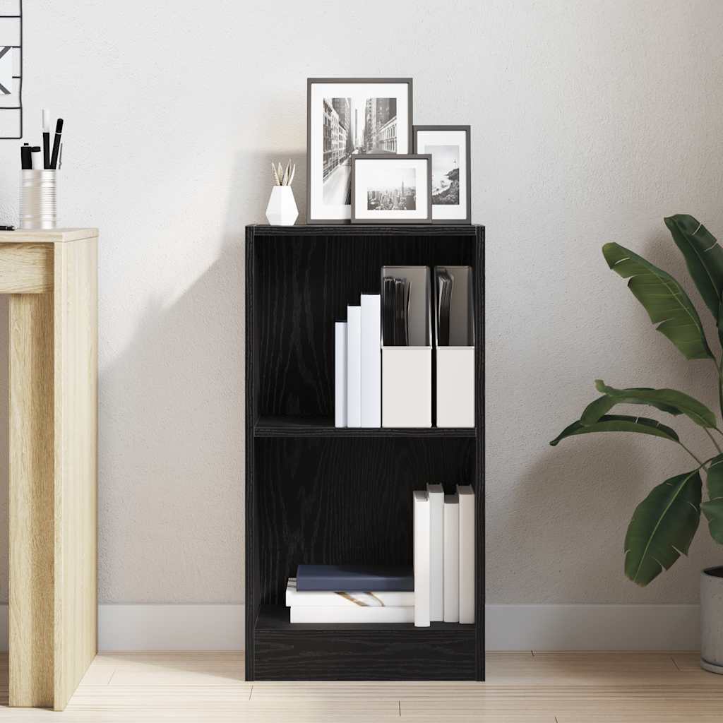Bibliothèque chêne noir 40x24x76 cm bois d'ingénierie - XIOS