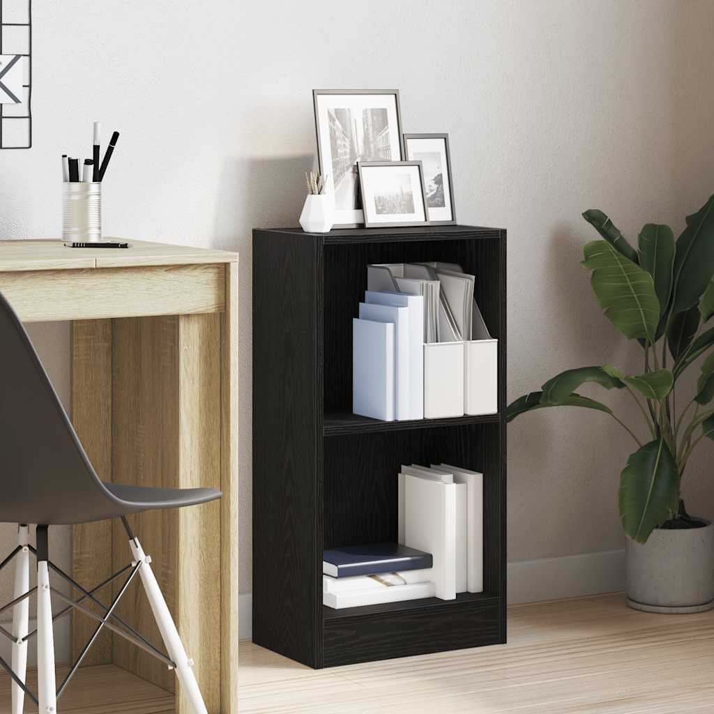 Bibliothèque chêne noir 40x24x76 cm bois d'ingénierie - XIOS
