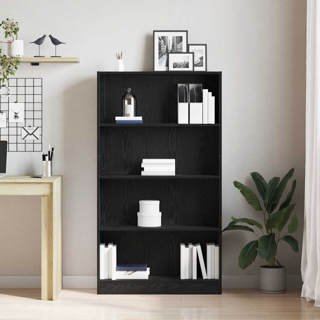 Bibliothèque à 4 niveaux chêne noir 80x24x143 cm - XIOS