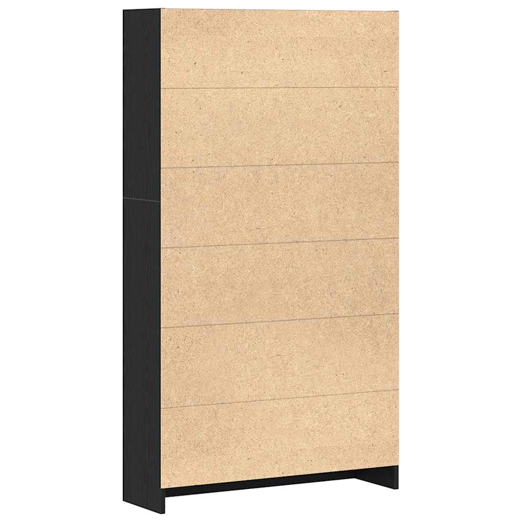 Bibliothèque à 4 niveaux chêne noir 80x24x143 cm - XIOS