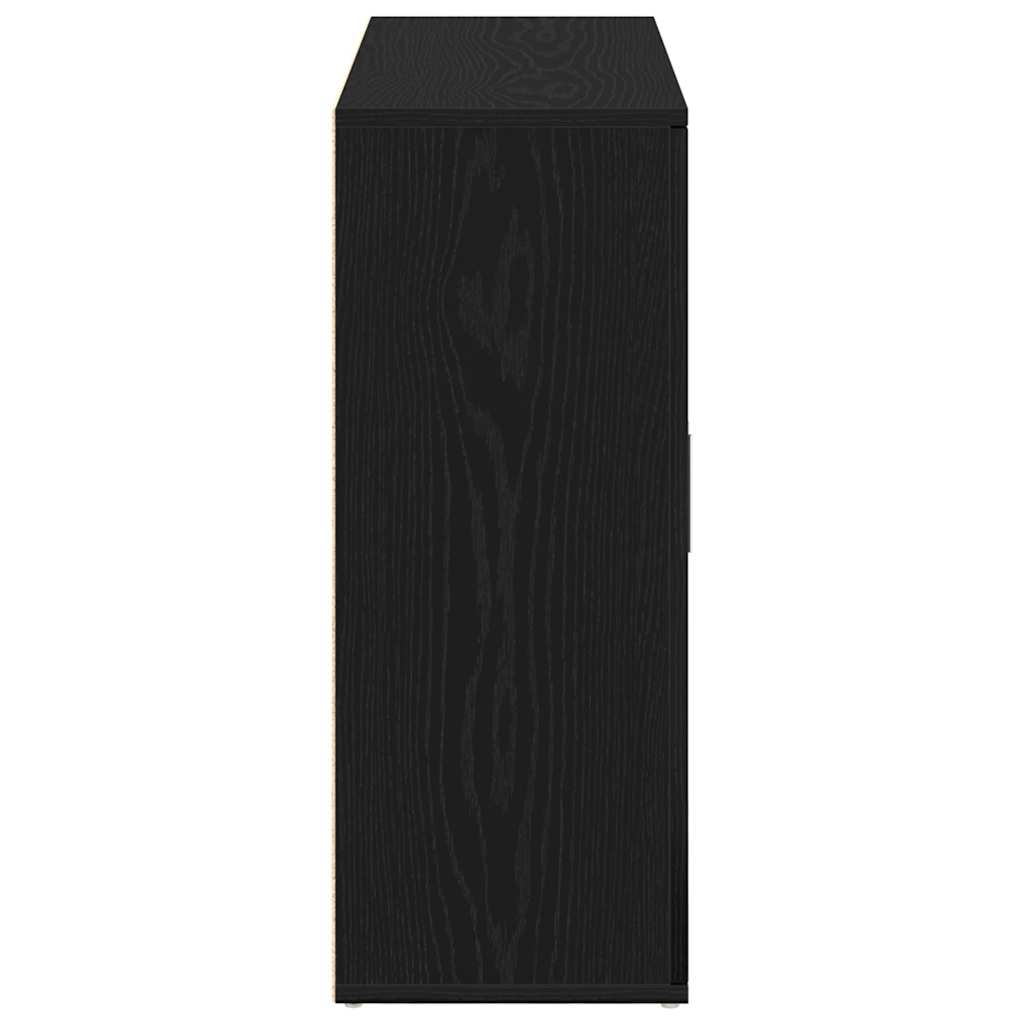 Buffet chêne noir 91x29,5x75 cm bois d'ingénierie - XIOS
