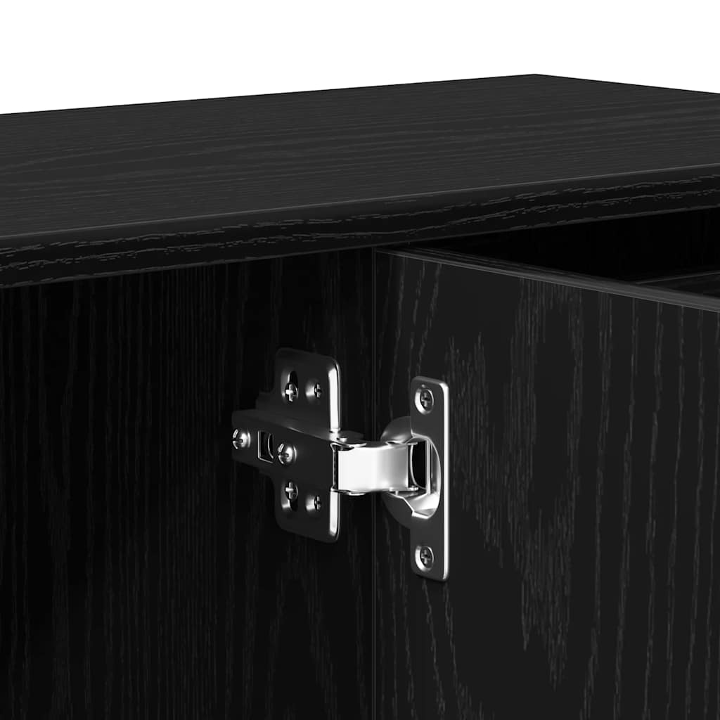 Buffet chêne noir 91x29,5x75 cm bois d'ingénierie - XIOS