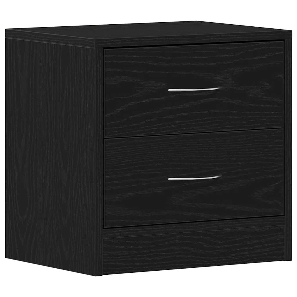 Tables de chevet 2pcs chêne noir 40x30x40cm bois d'ingénierie - XIOS