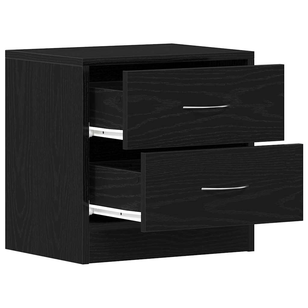 Tables de chevet 2pcs chêne noir 40x30x40cm bois d'ingénierie - XIOS
