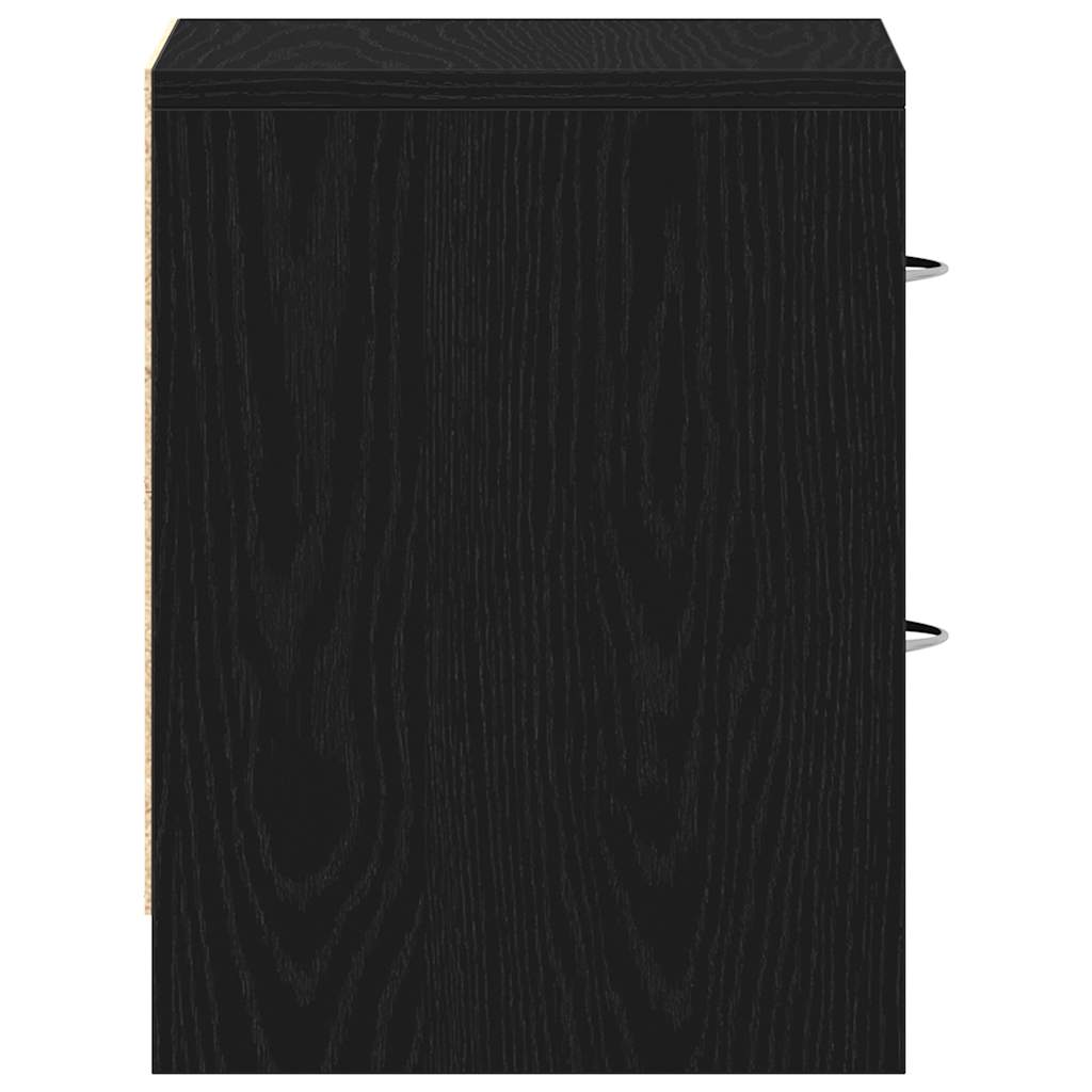 Tables de chevet 2pcs chêne noir 40x30x40cm bois d'ingénierie - XIOS
