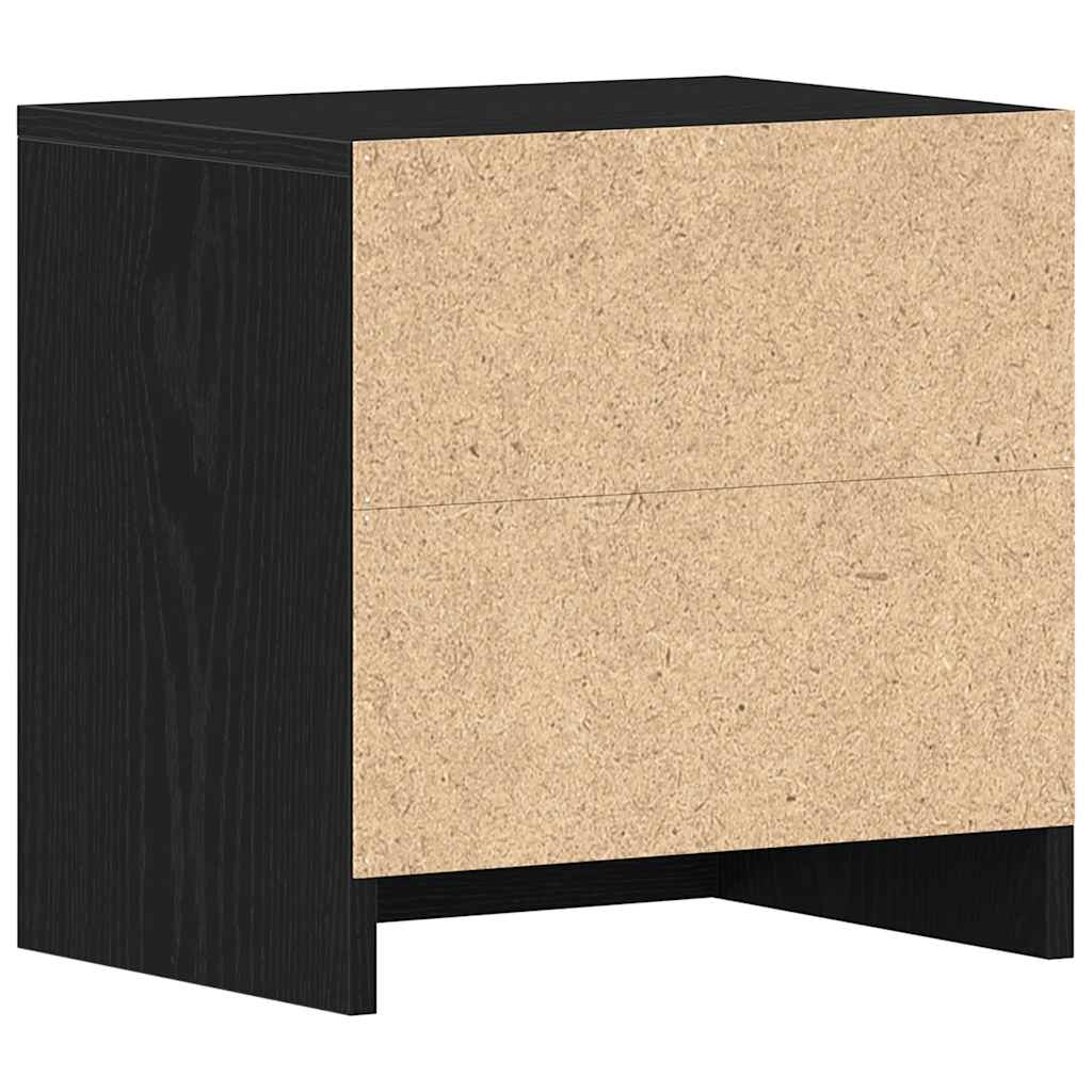 Tables de chevet 2pcs chêne noir 40x30x40cm bois d'ingénierie - XIOS