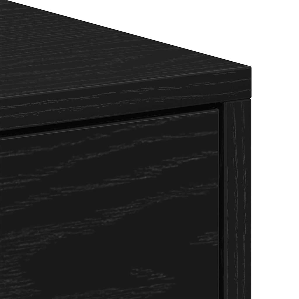 Tables de chevet 2pcs chêne noir 40x30x40cm bois d'ingénierie - XIOS