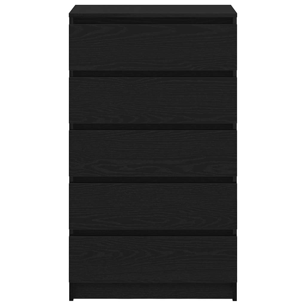 Meuble à tiroirs en chêne noir 60x36x103 cm bois d'ingénierie - XIOS