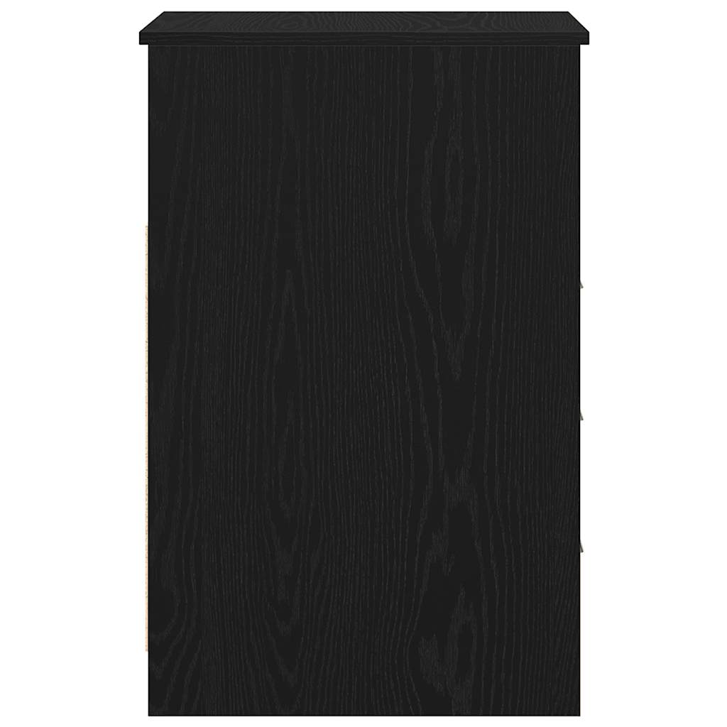 Meuble à tiroirs en chêne noir 40x50x76 cm bois d'ingénierie - XIOS