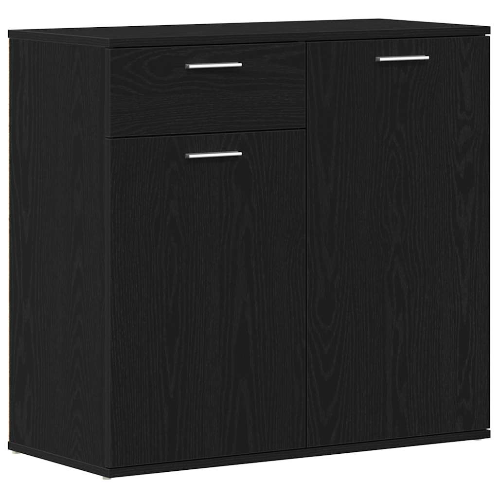 Buffet en chêne noir 80x36x75 cm bois d'ingénierie - XIOS