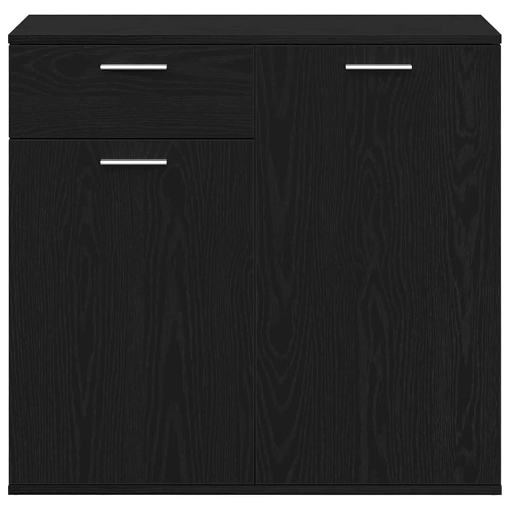 Buffet en chêne noir 80x36x75 cm bois d'ingénierie - XIOS
