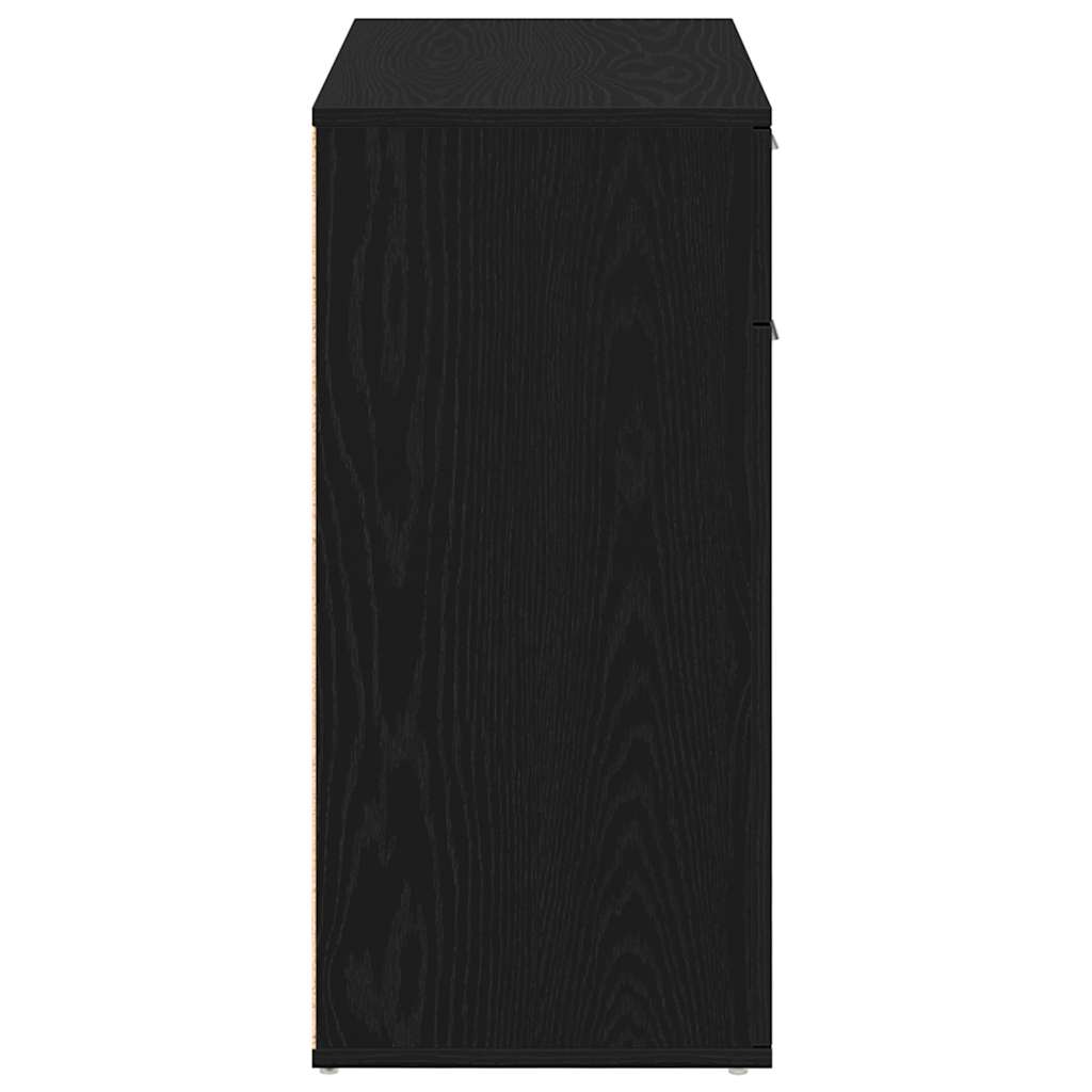 Buffet en chêne noir 80x36x75 cm bois d'ingénierie - XIOS