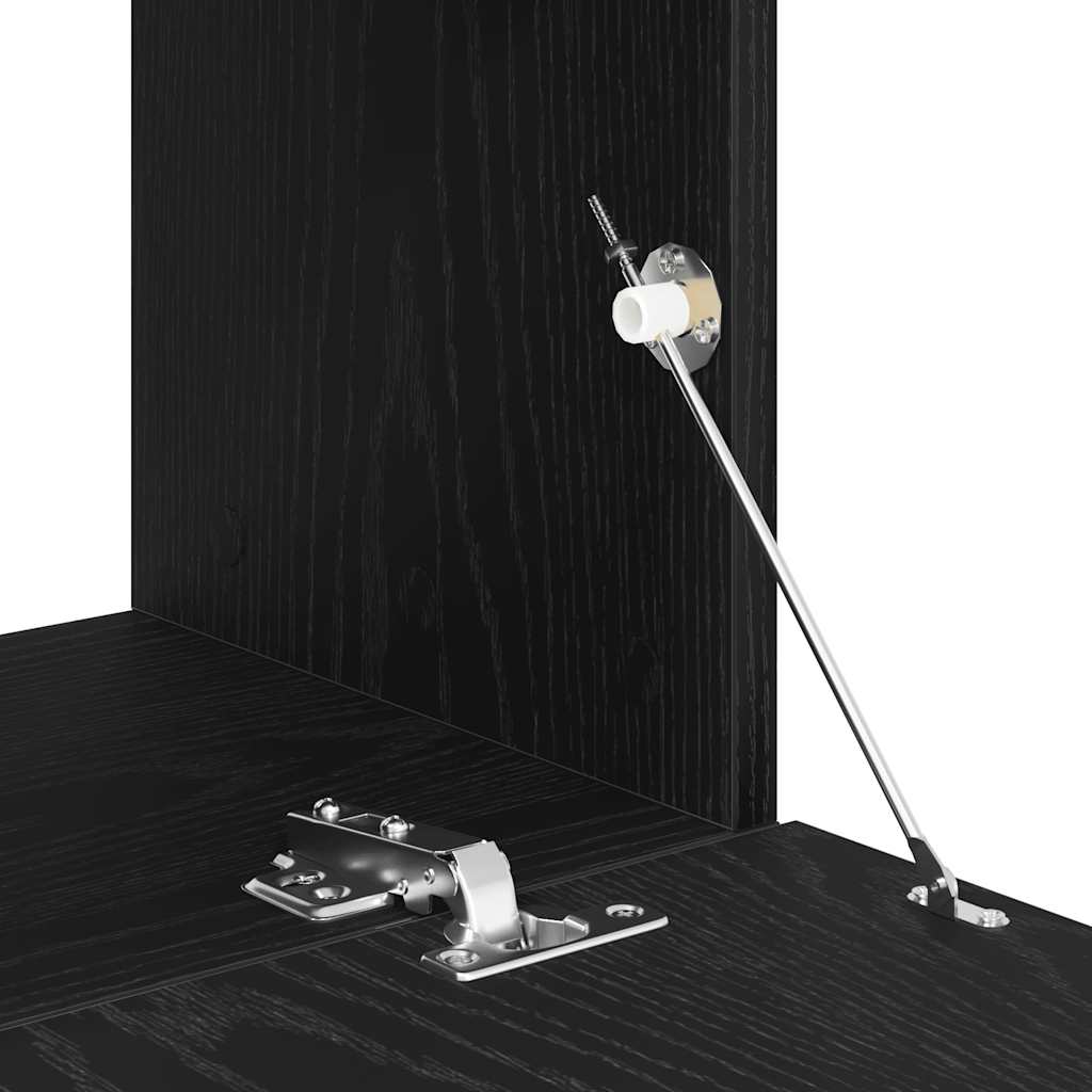 Meuble TV chêne noir 120x30x30,5 cm bois d'ingénierie - XIOS