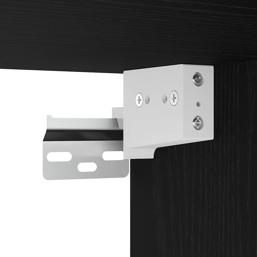 Meuble TV chêne noir 120x30x30,5 cm bois d'ingénierie - XIOS