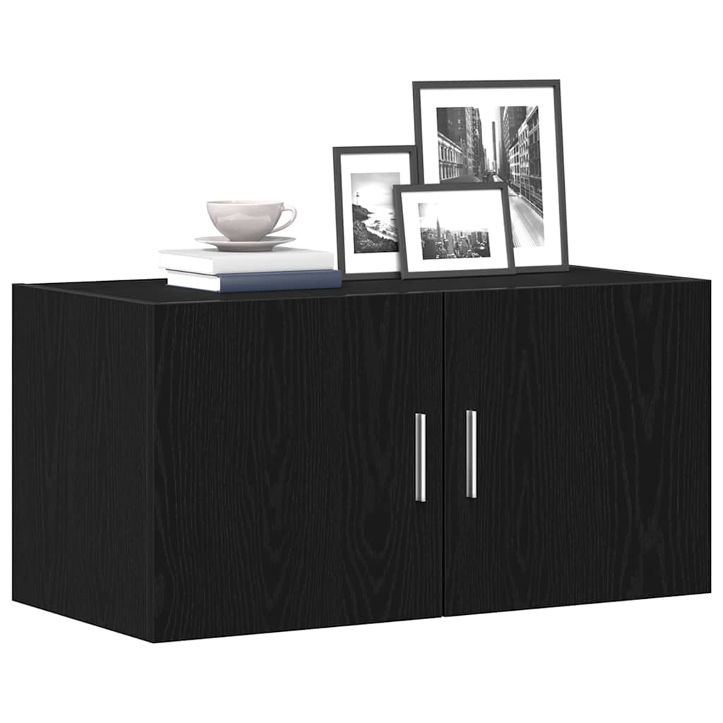Armoire murale chêne noir 80x39x40 cm bois d'ingénierie - XIOS