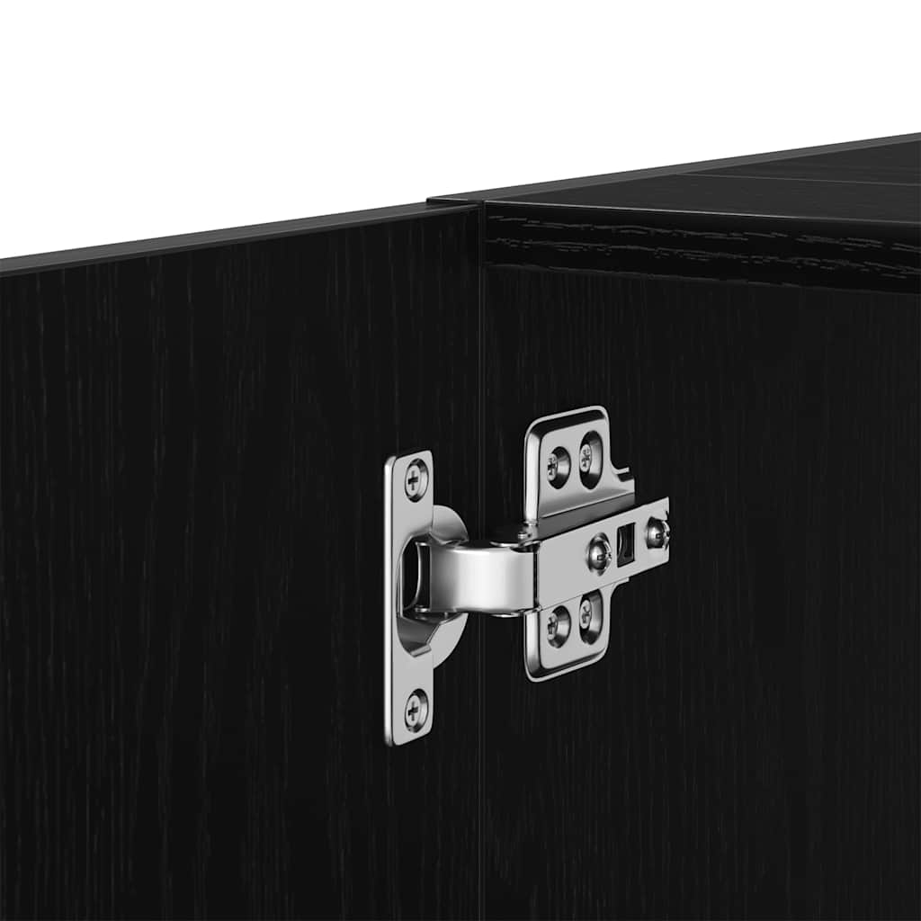 Armoire d'évier chêne noir 63x30x54 cm Bois d'ingénierie Ensembles de mobilier pour salles de bains vidaXL