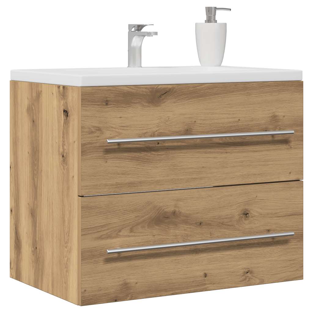 Armoire lavabo de salle de bain chêne artisanal bois ingénierie Ensembles de mobilier pour salles de bains vidaXL