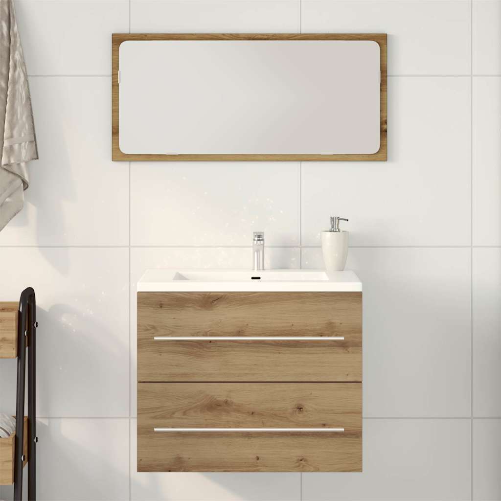 Armoire lavabo de salle de bain chêne artisanal bois ingénierie Ensembles de mobilier pour salles de bains vidaXL