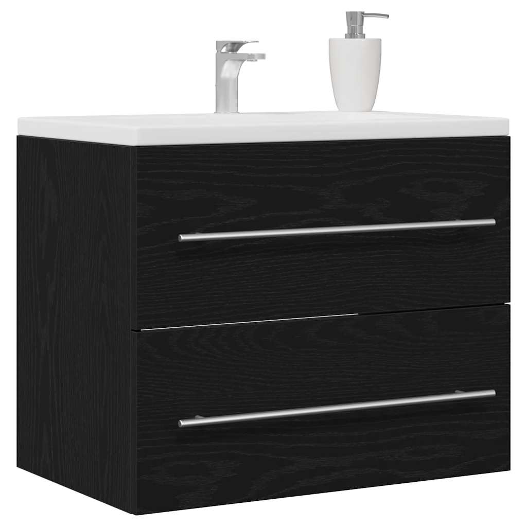 Meuble de salle de bain avec lavabo chêne noir 60x38,5x48 cm Ensembles de mobilier pour salles de bains vidaXL