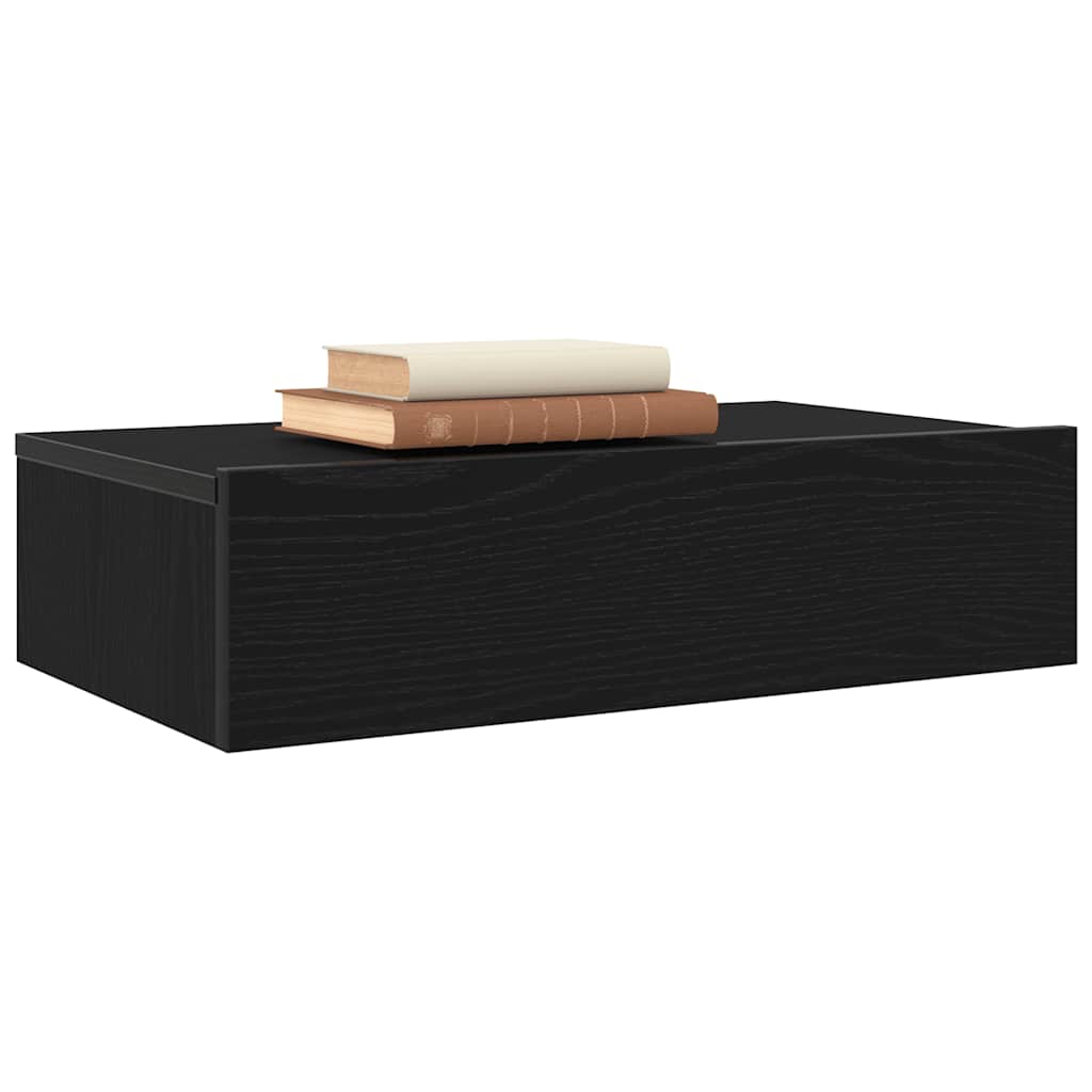 Meuble TV avec éclairage LED Chêne noir 60 x 35 x 15,5 cm - XIOS