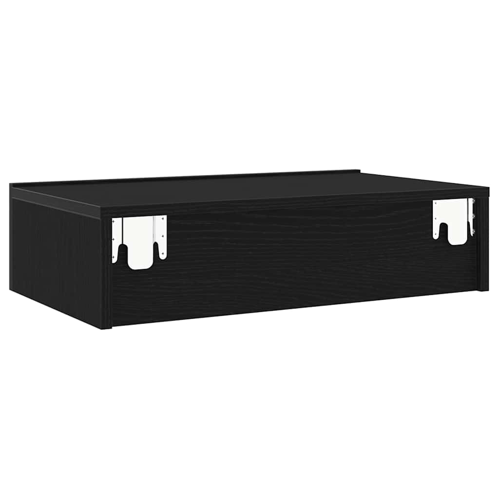 Meuble TV avec éclairage LED Chêne noir 60 x 35 x 15,5 cm - XIOS