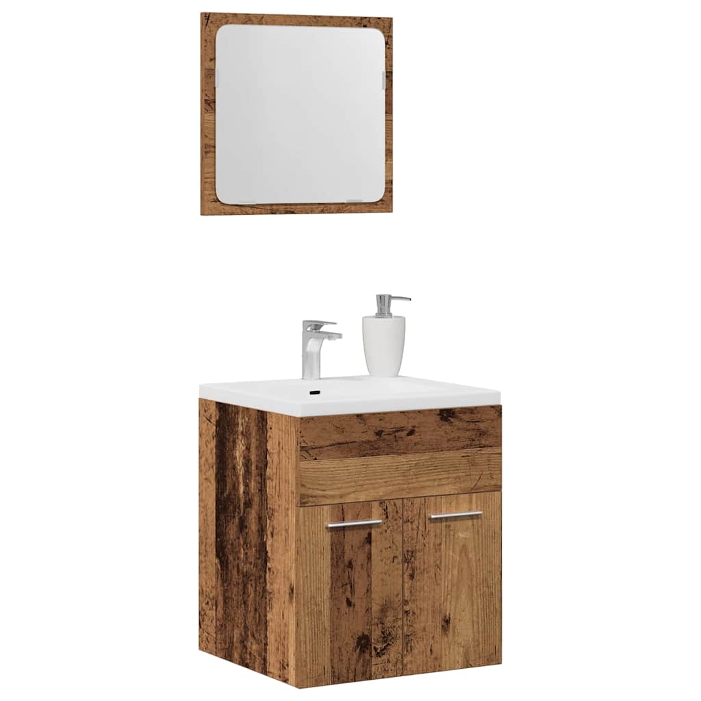 Ensemble de meubles salle de bain 2 pcs bois d'ingénierie Ensembles de mobilier pour salles de bains vidaXL
