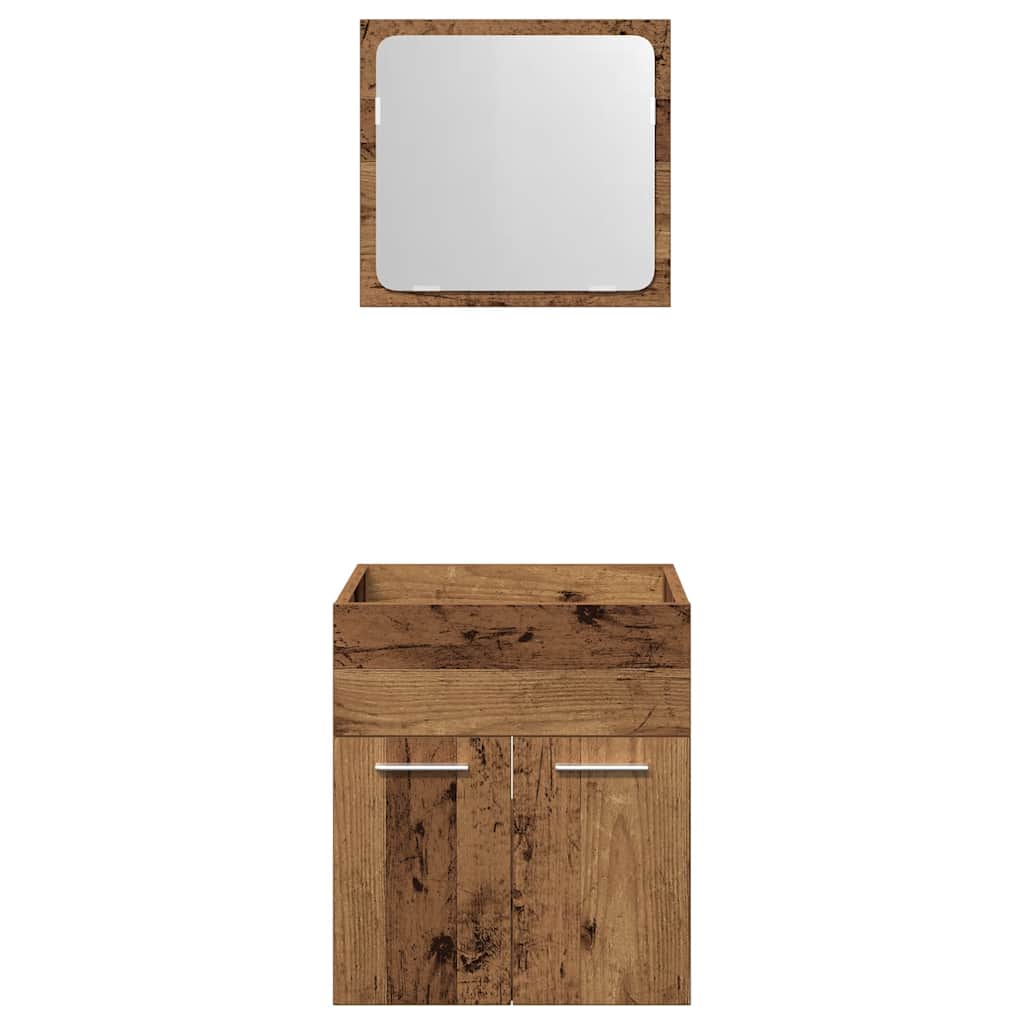 Ensemble de meubles salle de bain 2 pcs bois d'ingénierie Ensembles de mobilier pour salles de bains vidaXL