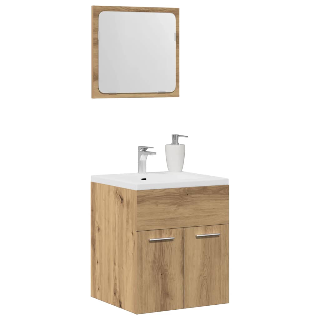 Ensemble de meubles salle de bain 2 pcs bois d'ingénierie Ensembles de mobilier pour salles de bains vidaXL