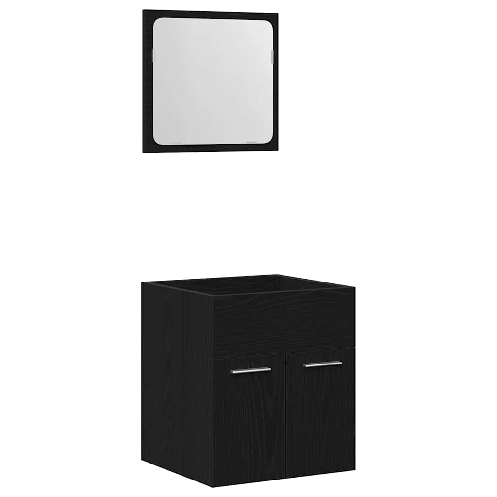 Ensemble de meubles salle de bain 2 pcs chêne noir Ensembles de mobilier pour salles de bains vidaXL