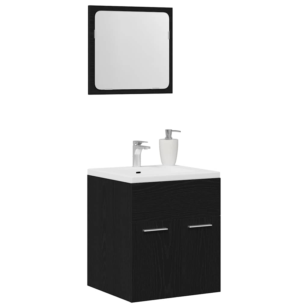 Ensemble de meubles salle de bain 2 pcs chêne noir Ensembles de mobilier pour salles de bains vidaXL