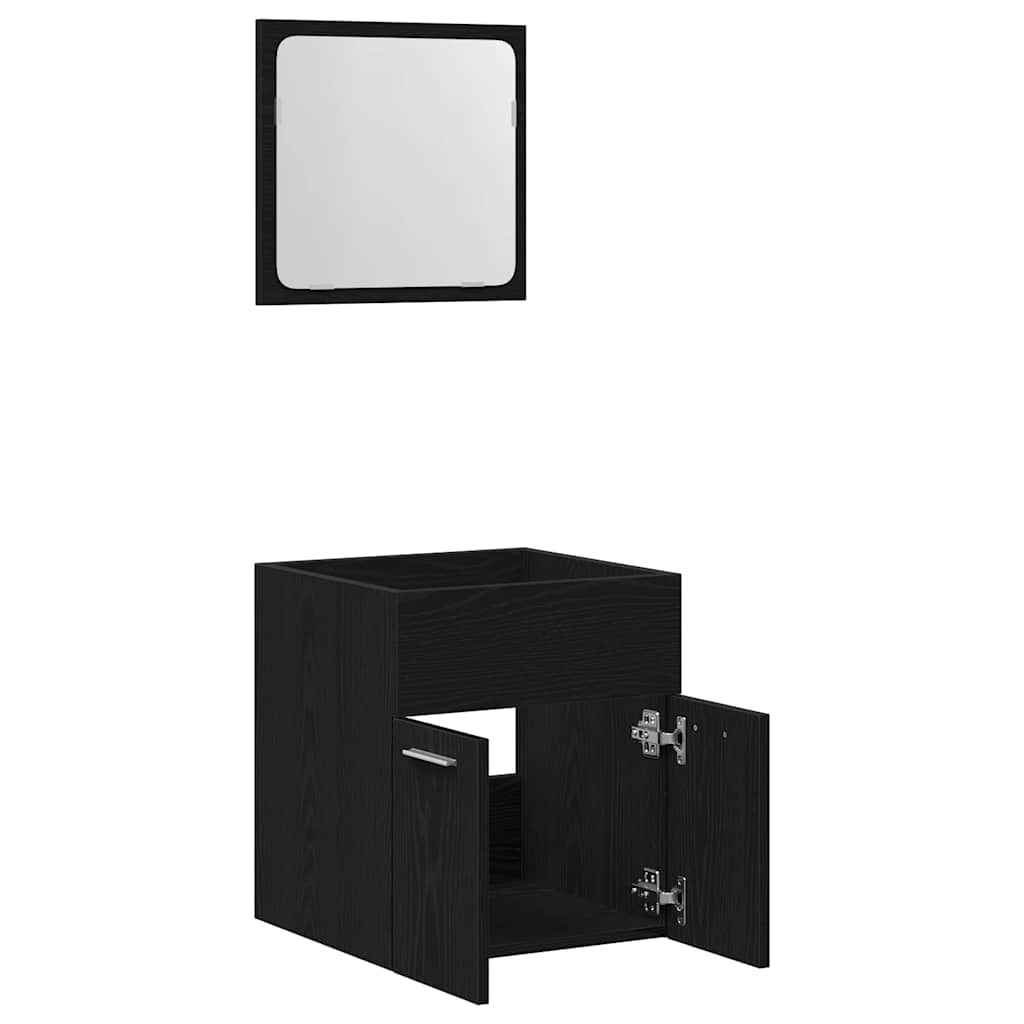 Ensemble de meubles salle de bain 2 pcs chêne noir Ensembles de mobilier pour salles de bains vidaXL