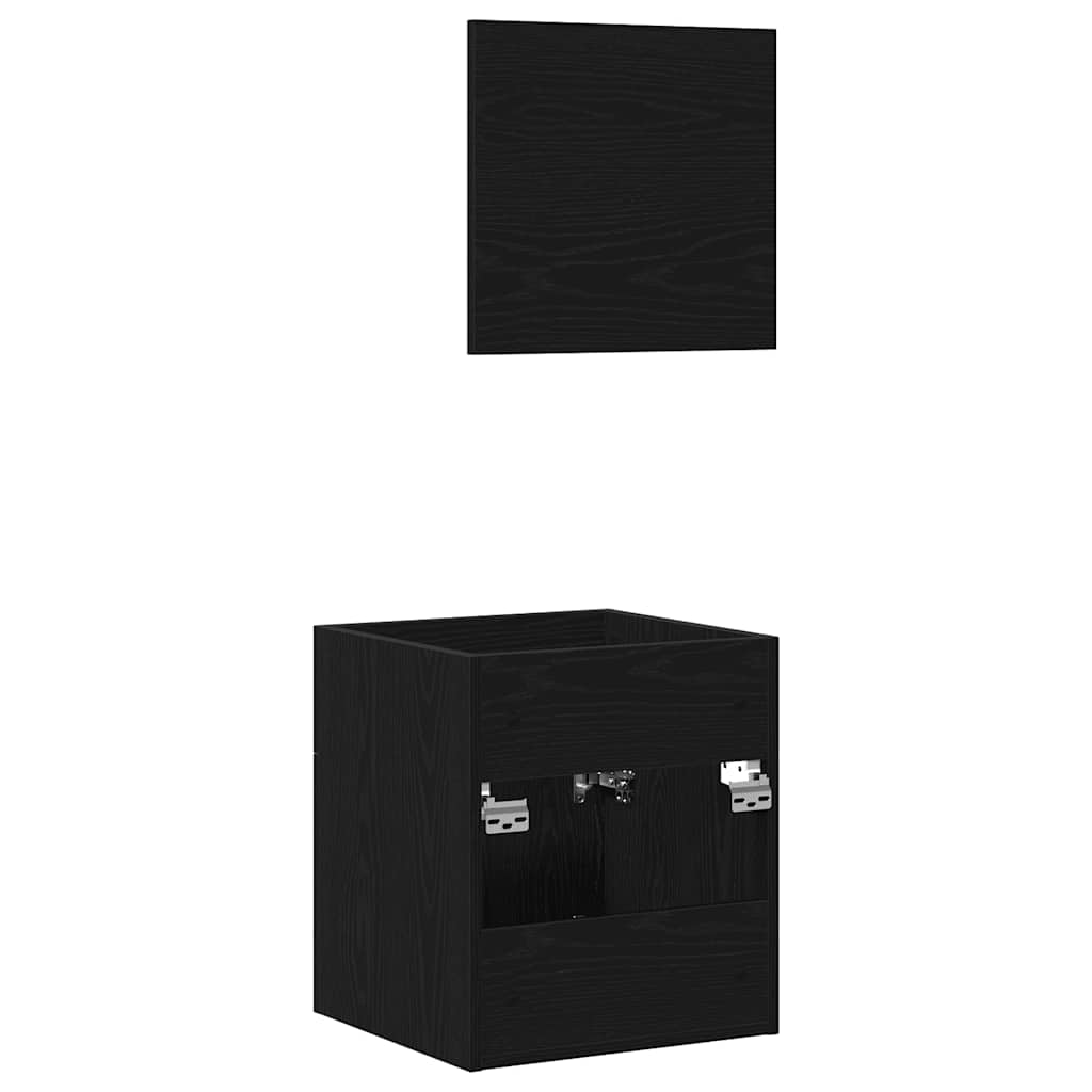 Ensemble de meubles salle de bain 2 pcs chêne noir Ensembles de mobilier pour salles de bains vidaXL