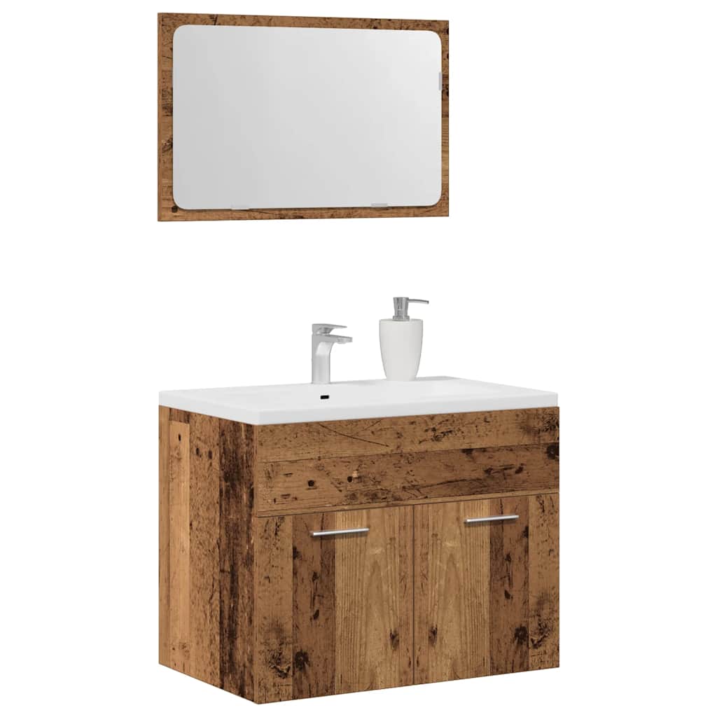 Ensemble de meubles salle de bain 2 pcs bois d'ingénierie Ensembles de mobilier pour salles de bains vidaXL