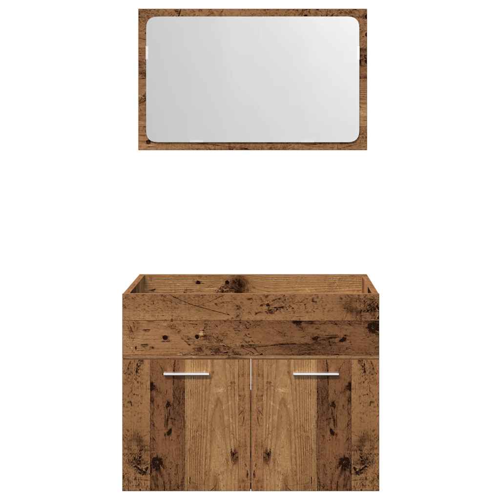 Ensemble de meubles salle de bain 2 pcs bois d'ingénierie Ensembles de mobilier pour salles de bains vidaXL